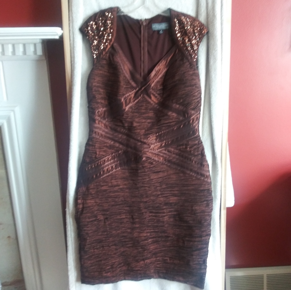 Brown cocktail dress